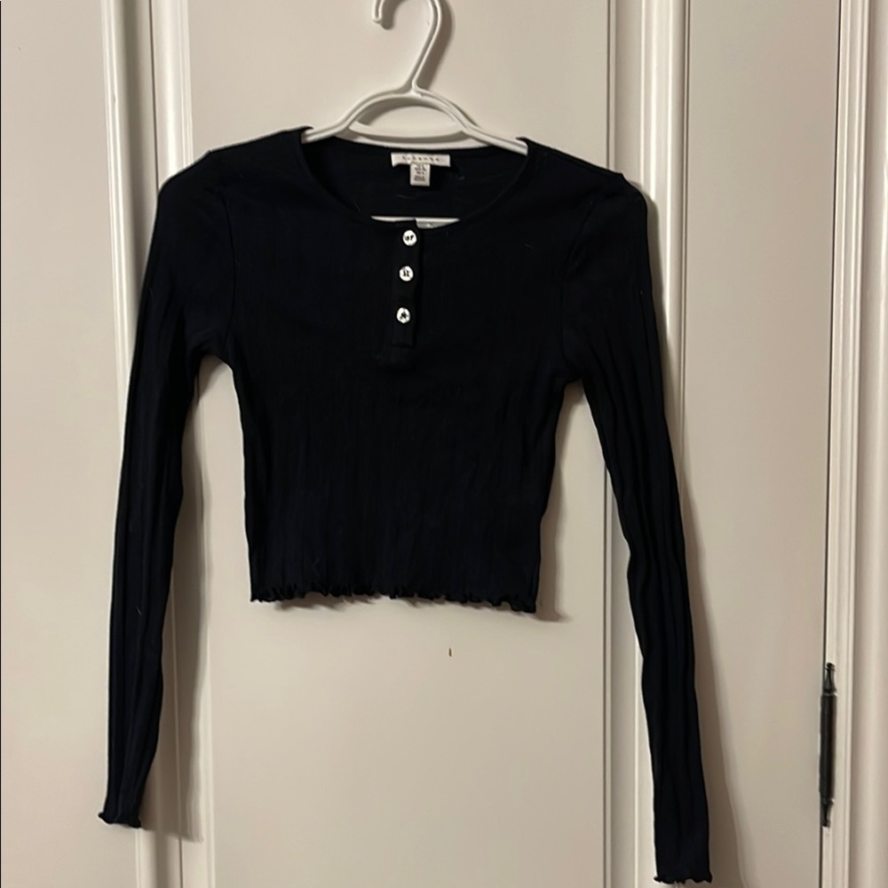 Forever 21 Black Long Sleeve Top